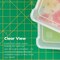 IRIS USA 8 Pack 6" x 6" Scrapbook Paper Storage Boxes Case, Clear